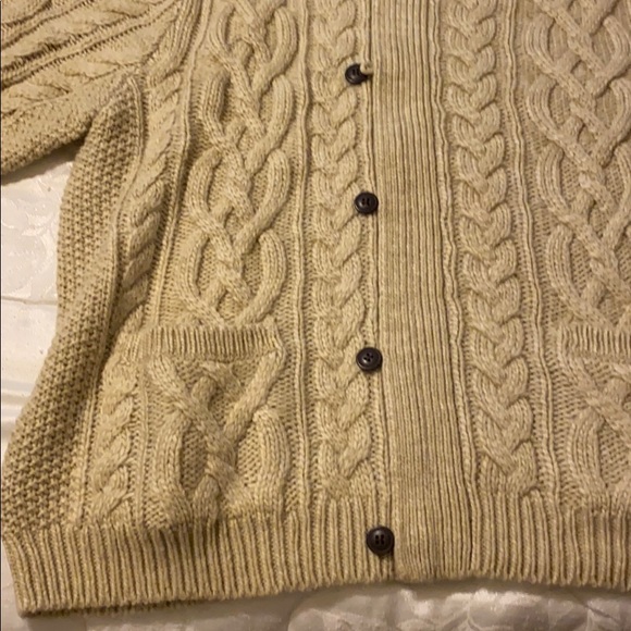 Cable cotton blend cardigan - Picture 3 of 4